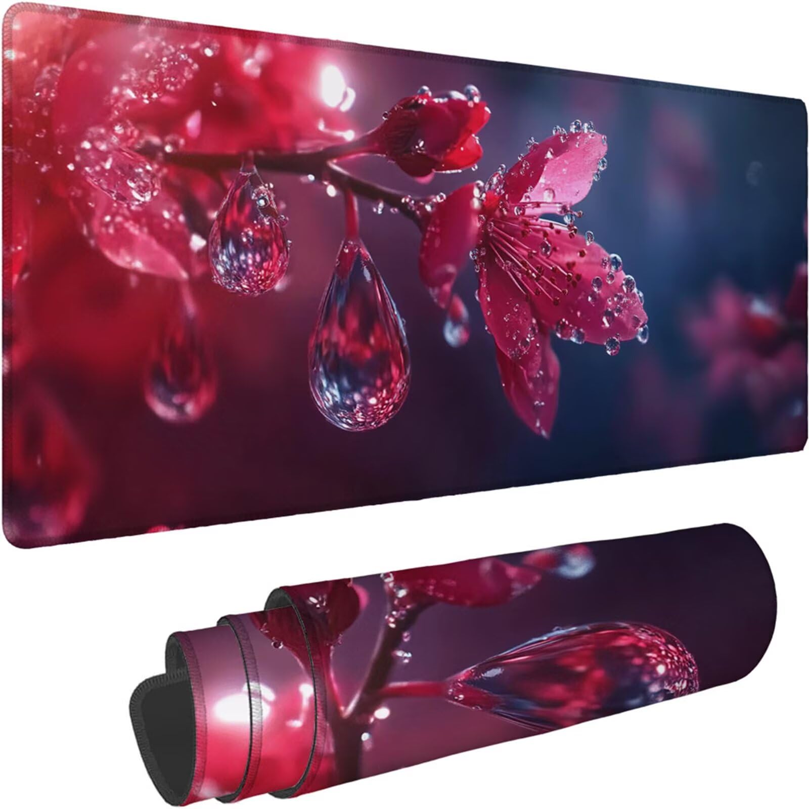 Gamingowa podkładka pod mysz 1200 x 600 x 3 mm, XXL, wodoszczelna, odporna na ścieranie, z przyszytymi krawędziami, podkładka na biurko, poprawia prędkość i precyzję pod laptopa, komputer, wzór