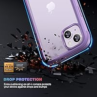 Vista 3 de Diaclara - Funda resistente de cuerpo completo con protector de pantalla sensible al tacto y antiarañazos, con protector de lente de cámara