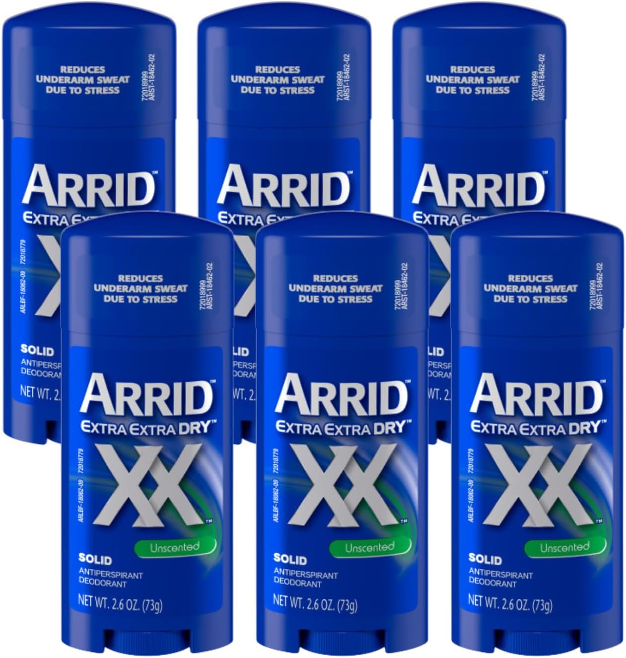 XX Antiperspirant/Deodorant Solid, Unscented, 2.6-Ounce Sticks (Pack of 6)