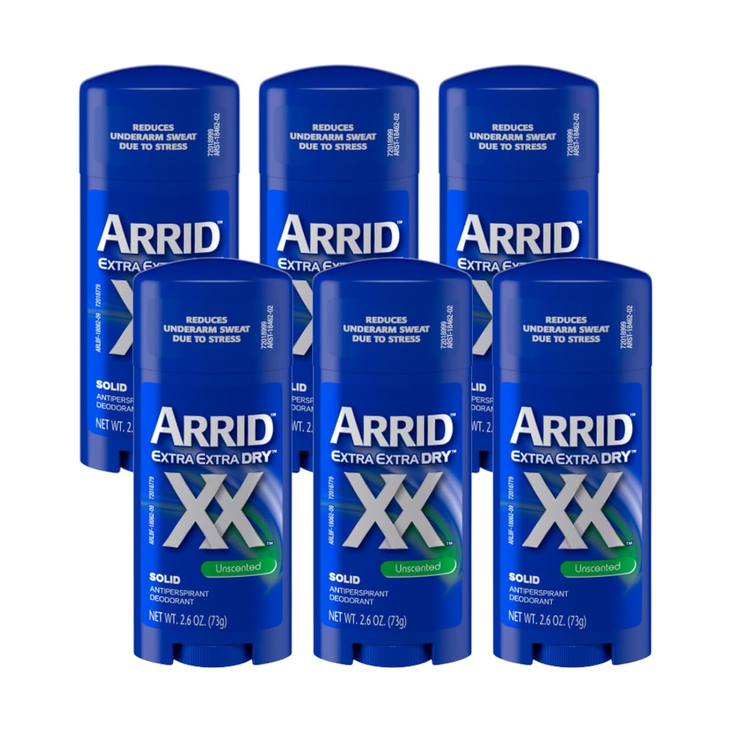 Arrid XX Antitranspirante/Desodorante Sólido Sin Aroma 6 Unidades