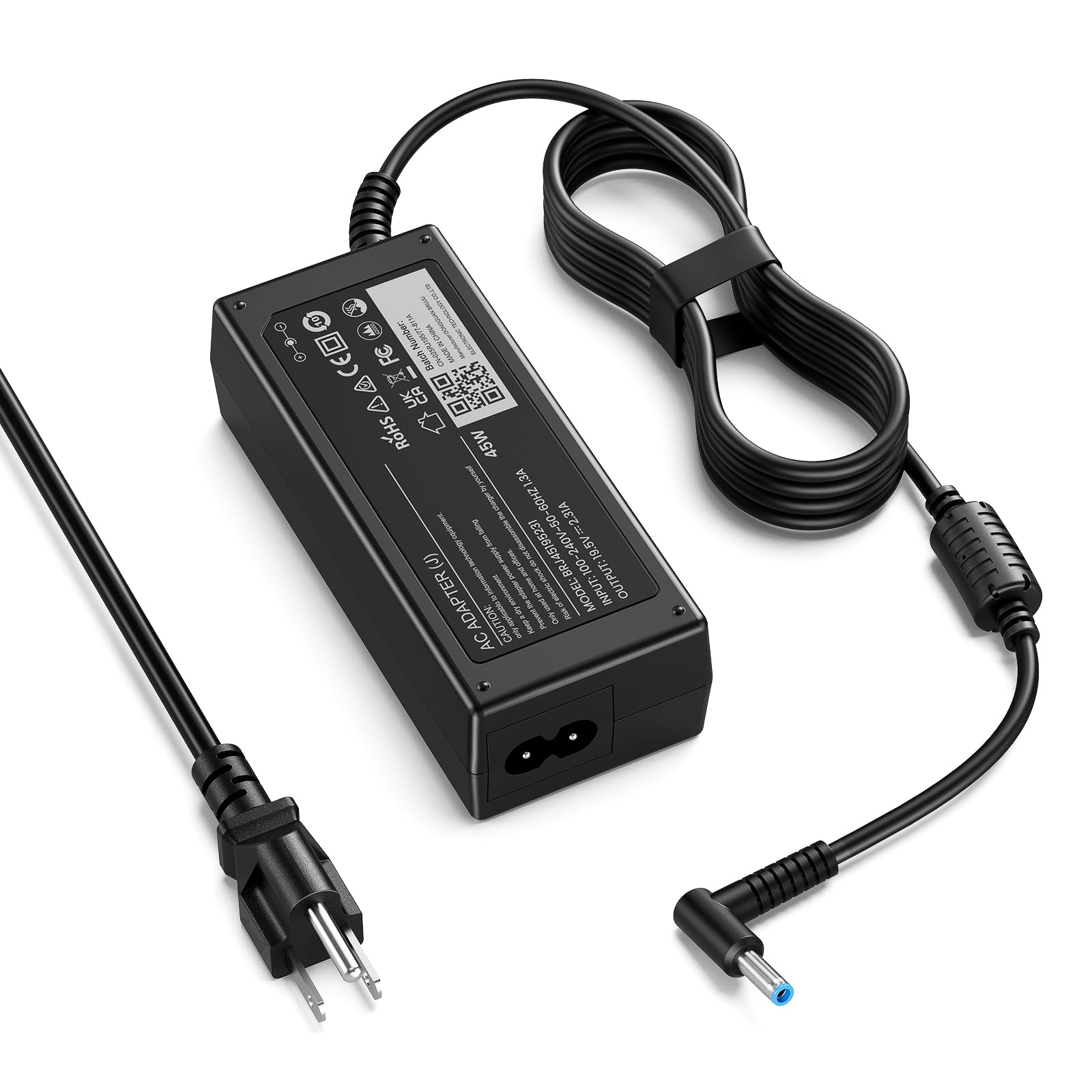 VUOHOEG 45W Laptop Charger – Compatible with HP Pavilion x360 15/14; ProBook 440/450/ 430 (G2–G6); Pavilion 15 (15-ay/15-bs); Envy 13/15; Stream 11 –