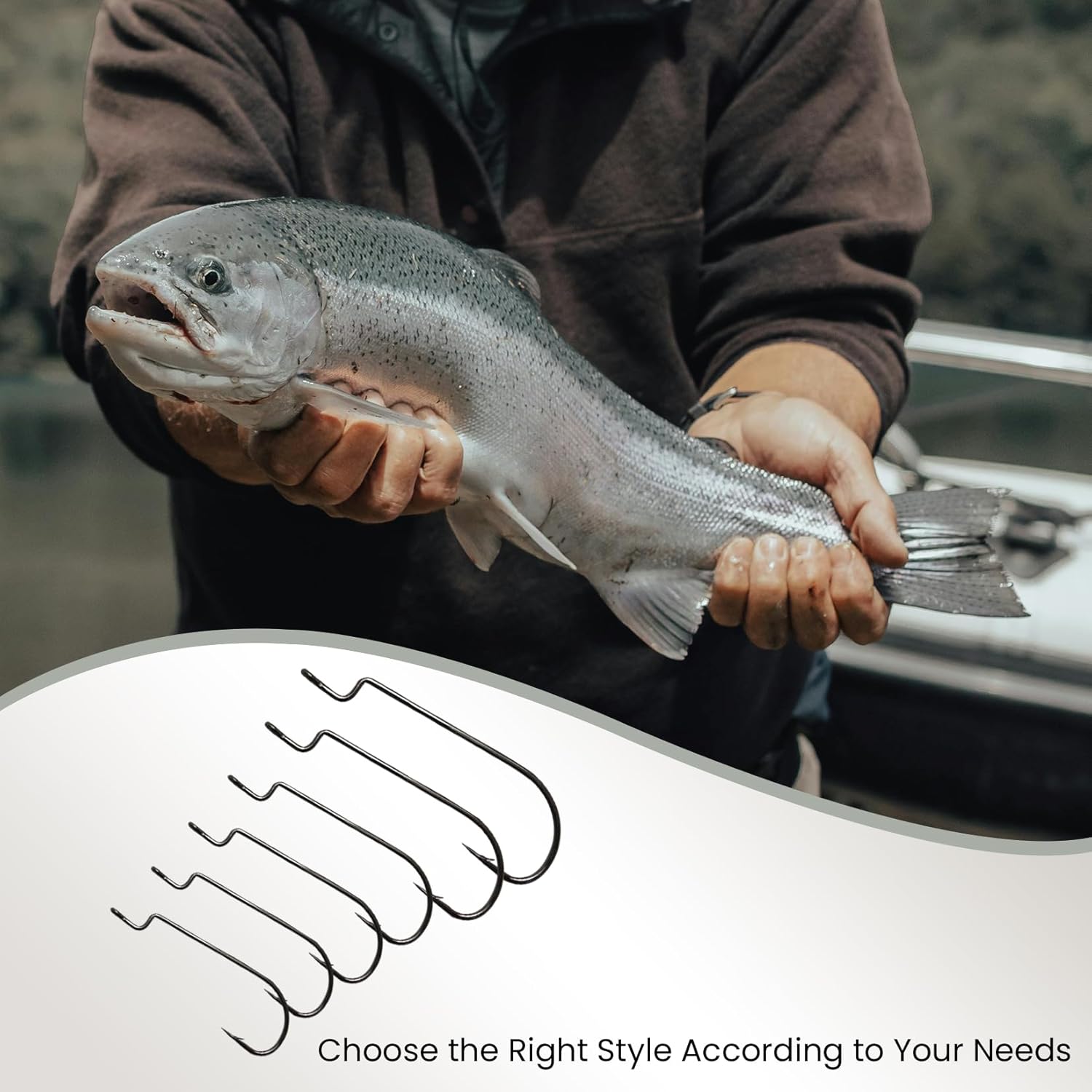 Exquisite Utility Fishing Lures and Hooks Kit, 5 pcs Multi Jointed Swimbaits & 25 pcs 1/0 Round Bend Worm Hooks, A Cool Option for Angler