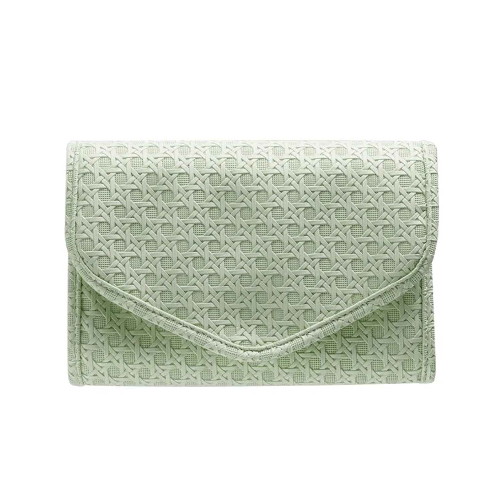 RUWLFE 1Pcs Portable Foldable Waterproof Jewelry Bags Travel Storage For Rings Necklaces Earrings Watches for Rings, Necklaces, Earrings(Green)