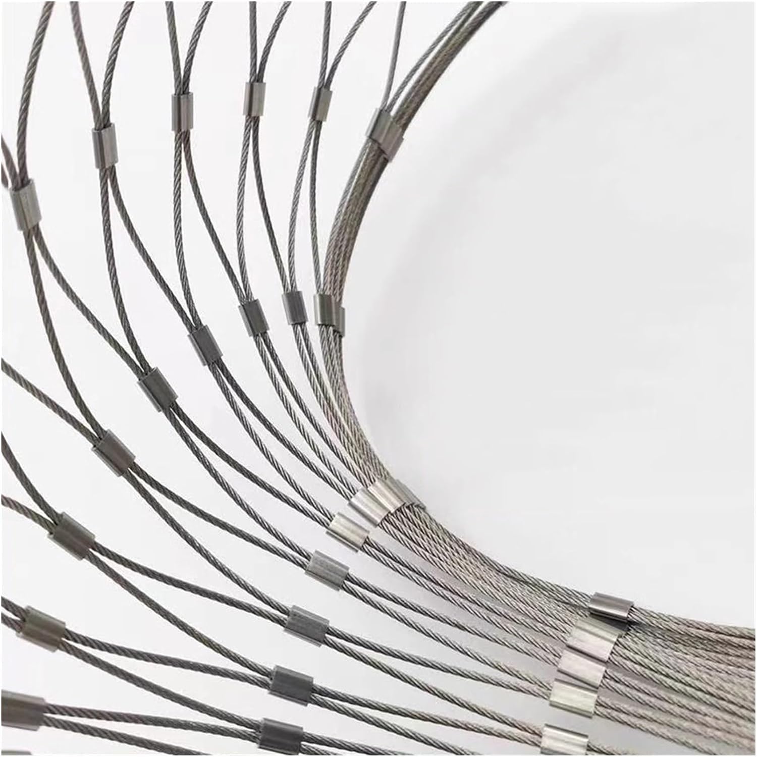 JvFbjLF Flexible Stainless Steel Rope Net, Garden Farm Staircase Balcony Boundary Decoration Protective Net(1.5mm,10cm)