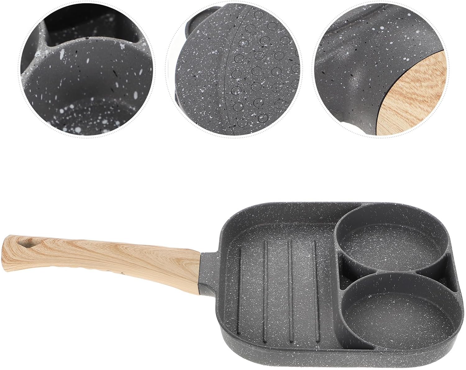 Zerodeko Nonstick Omelette Frying Pan with Handle, Dual-use for Gas and Induction Stoves, Non-stick Cooking Pan for Breakfast and Egg Cooking