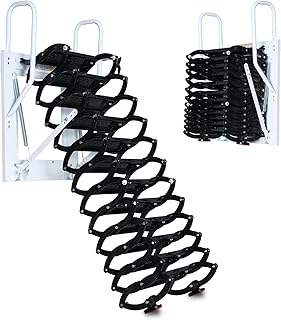 Wall Mounted Folding Stairs, Telescoping Attic Ladder Pull Down System, ...