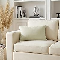 Vista 5 de Thmyo - Paquete de 4 fundas de almohada decorativas de 100 % algodón para lumbar, cómodas, sólidas, para Navidad/Halloween, fundas de cojín Blanco