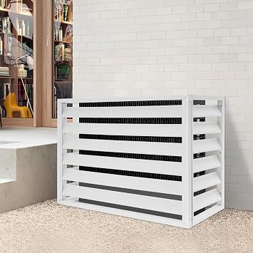 Outdoor Air Conditioner Fence 3 Panels Aluminum Privacy Screen for AC Unit Cover, 36" x 18" x 27" Compressor Hiding Enclosure