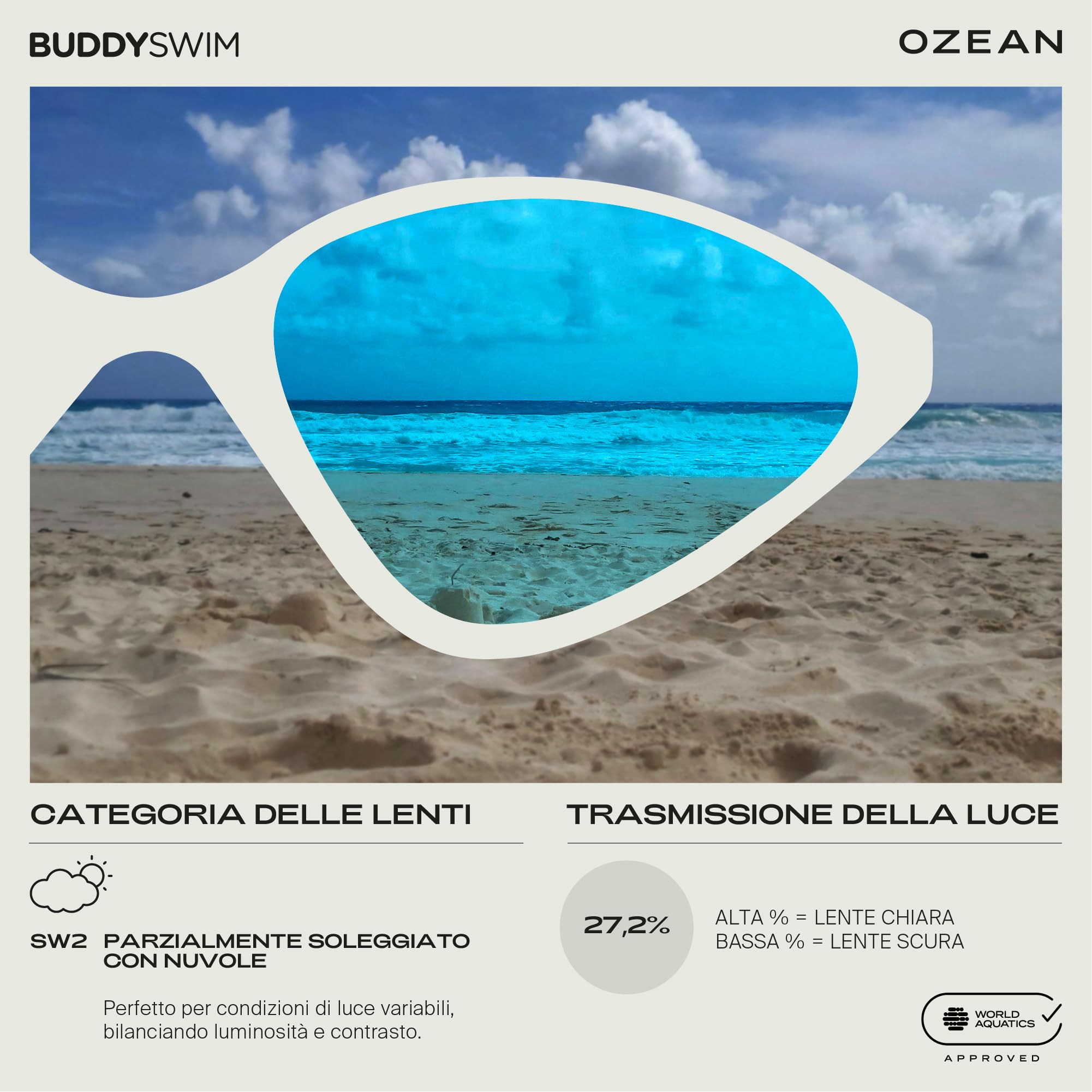 Occhiali da nuoto OzeanX, antiappannamento con lenti panoramiche. Protezione UV400. Vestibilità idrodinamica Per nuotare in piscina e nel mare. Occhialini nuoto uomo e donna per acque libere
