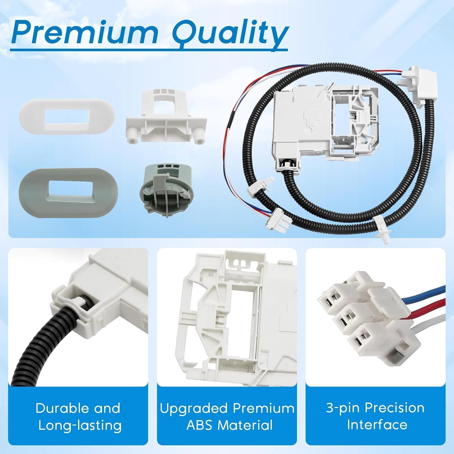 WH08X37938 Washer Lid Lock Switch Kit for GE, Replaces WH01X24114 WH01X26114 WH01X27954 WH02X24399 WH08X31577 WH08X32697 for GE Washer Lid Lock