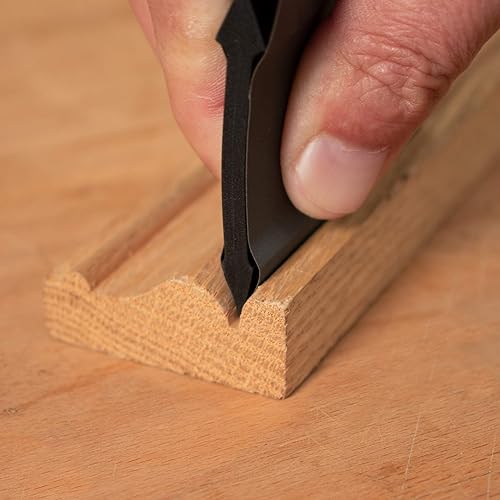 Miniatura 4 de Fulton Juego de 5 almohadillas de agarre de lijado de contorno en ángulo de 9 perfiles para ángulos interiores en madera, ranuras en V, esquinas de