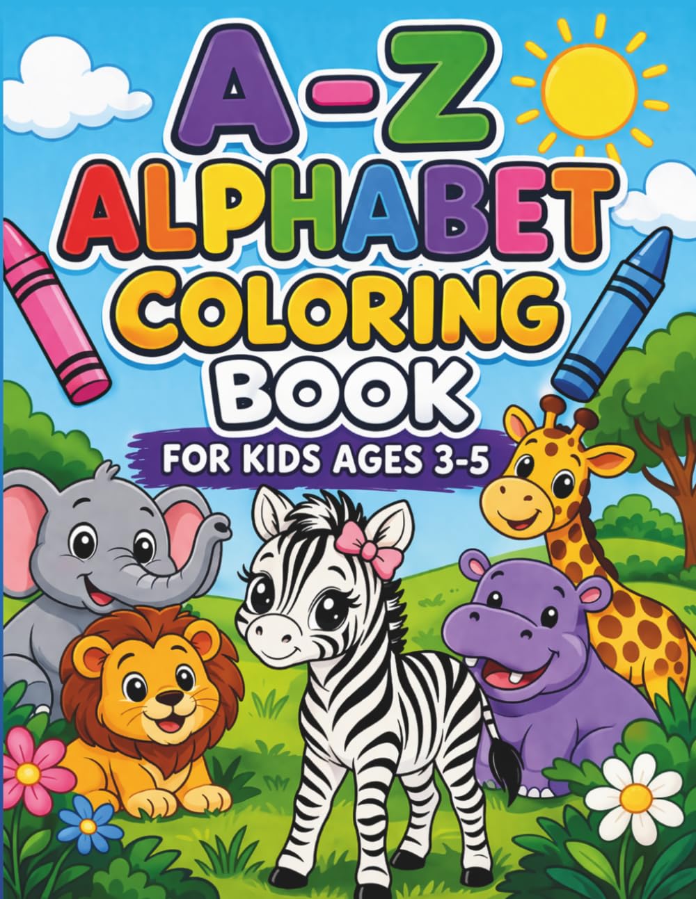 A–Z Coloring Book for Kids: Fun and Easy Coloring Pages for Toddlers and Preschoolers