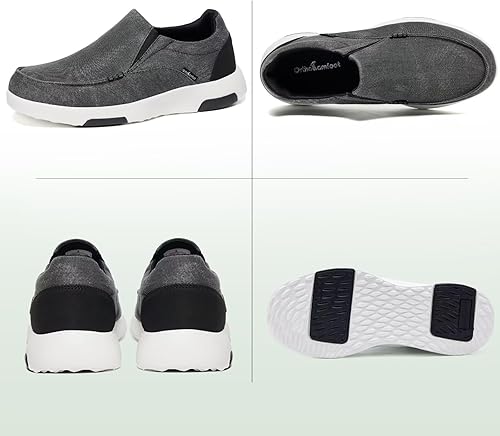 Miniatura 6 de OrthoComfoot Mocasines ortopédicos sin cordones para hombre con soporte de arco mocasines ortopédicos cómodos para fascitis plantar, zapatos planos