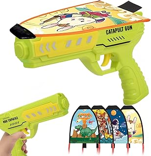 Kite Launcher Toys, Kids Kite Launcher,Kite Toy Set with Launcher with 4 Bulk Kites, Cute and Interesting Cartoon Shapes Beach Toy,Outdoor Beach Kite Launcher Toys for Boys Girls Birthday Gift