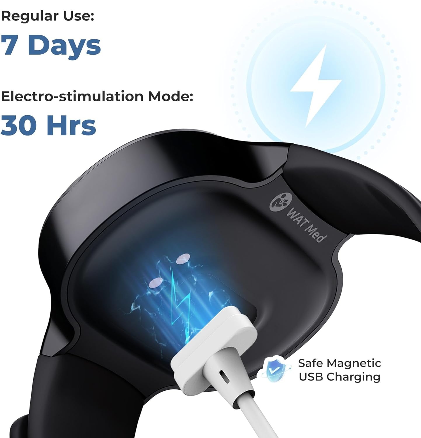 EmeTerm Smart FDA-Cleared Anti-Nausea Wristwatch Touchscreen IP67 Waterproof Morning Motion Sickness Relief Rechargeable Fast Acting Drug Free (Black - Extra 2pack Conductive Gel)