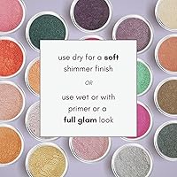 Vista 3 de Paleta de sombras de ojos Desert Gold - Sombra de ojos orgánica, polvo mineral, maquillaje mate y brillante, natural, neutro, purpurina, pigmento