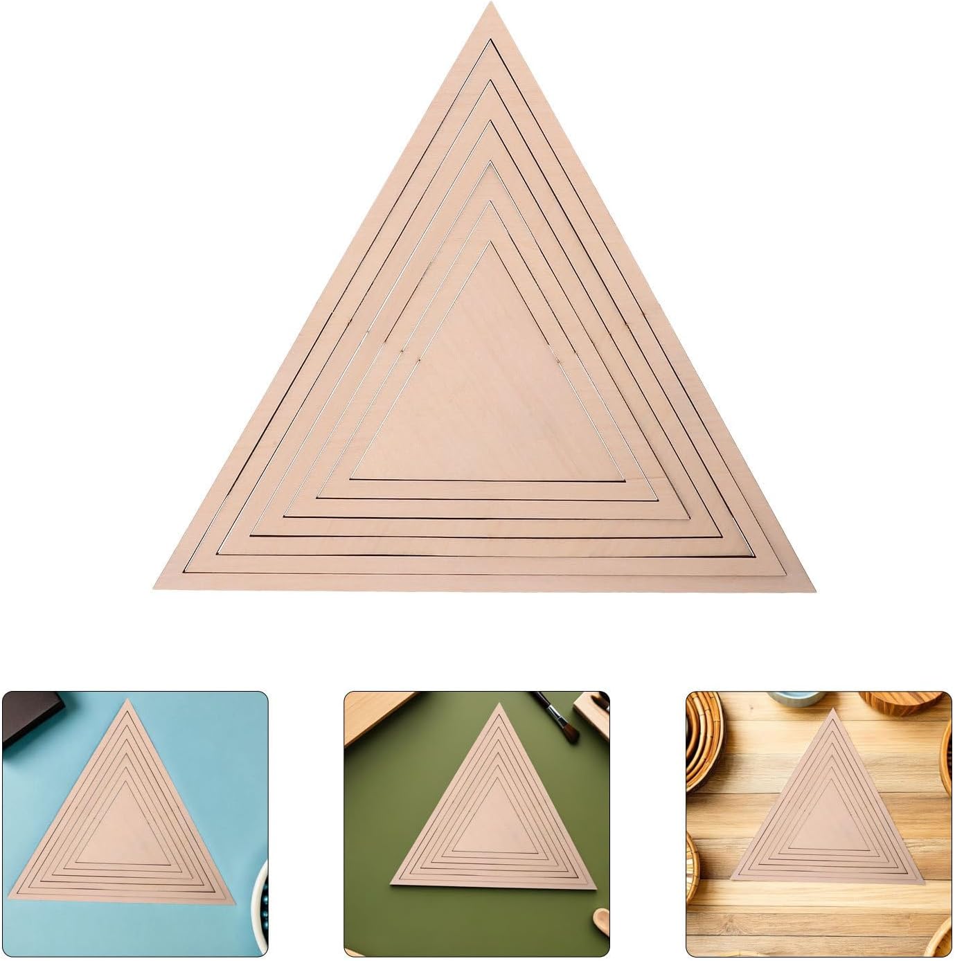 Triangular Wooden Clay Forming Mold for Ceramic Cutting, 14-35cm