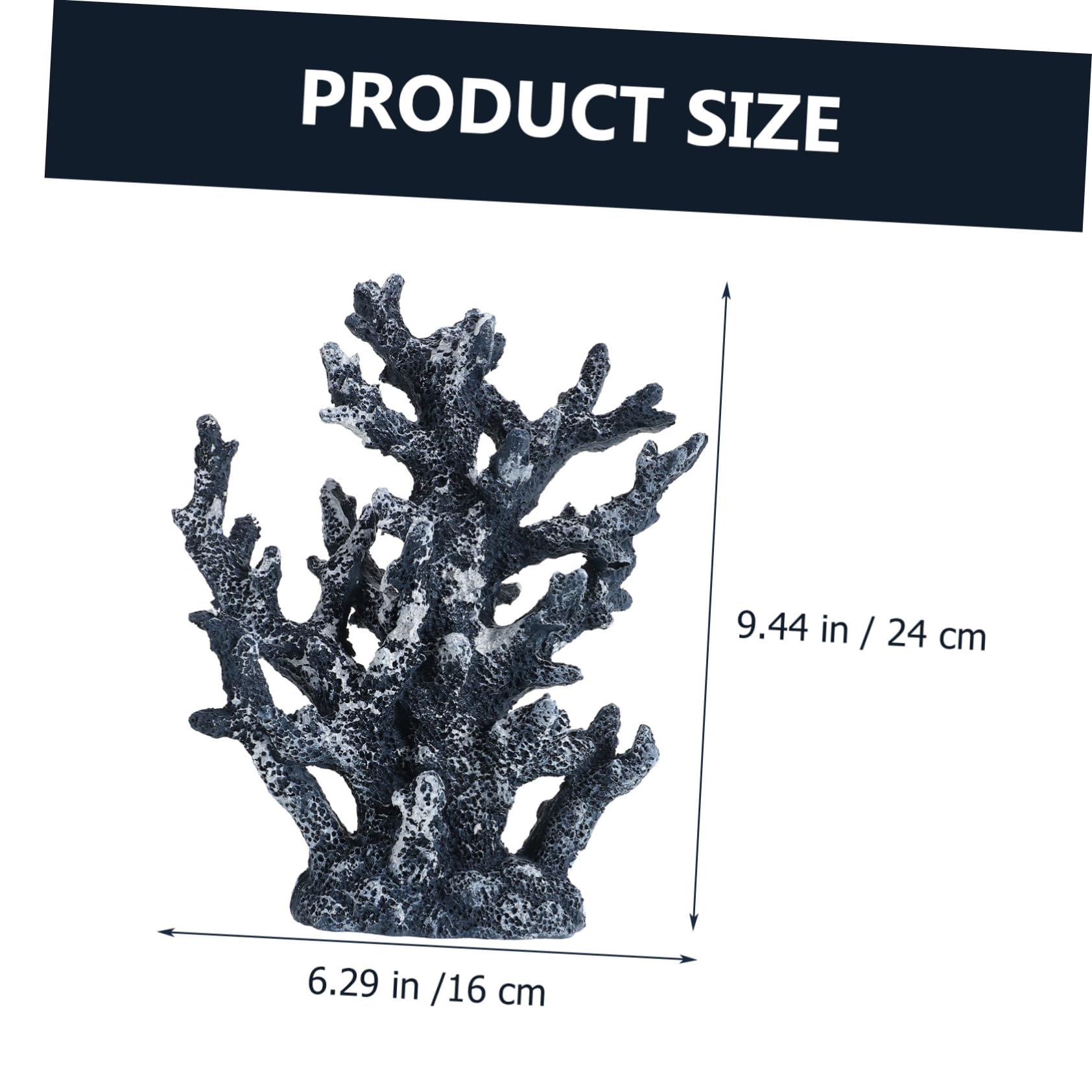 TOPBATHY Adorno de Coral Artificial para Acuario y Pecera, Resina Azul