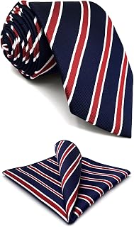 Rayas Corbatas for Men Azul Rojo Traje de negocios Traje de negocios