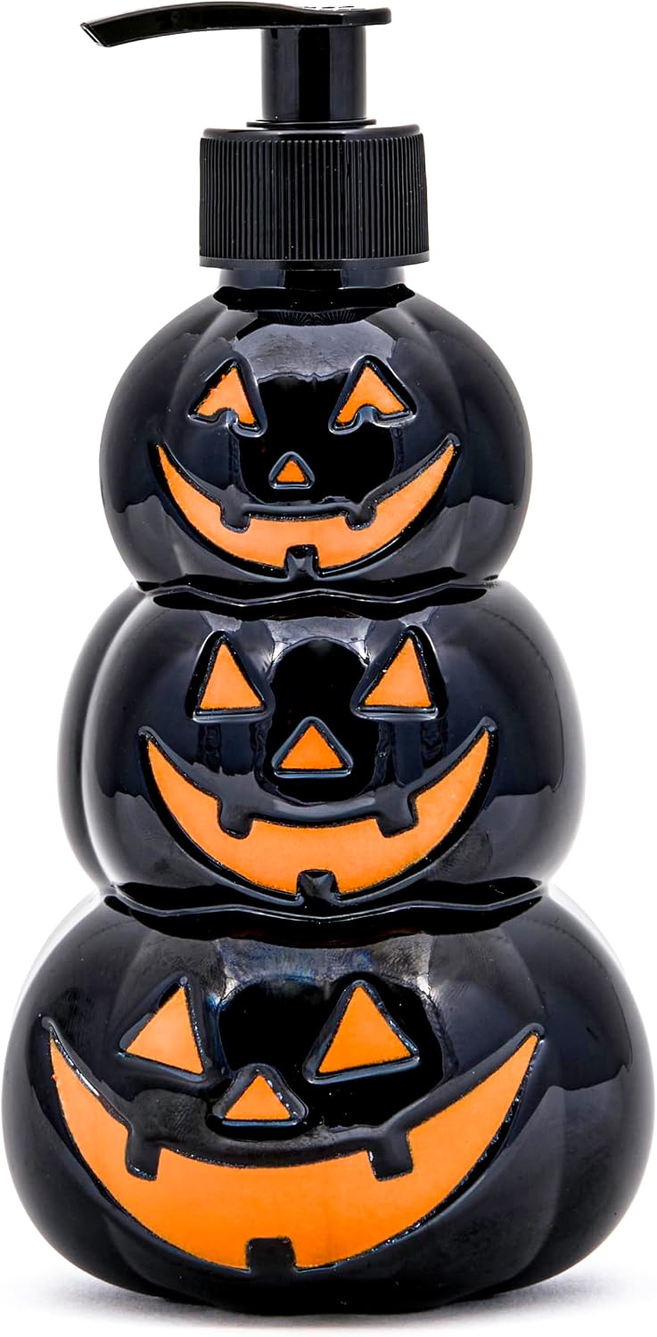 Simple Pleasures Halloween Stacked Pumpkin Soap Dispenser,Green Apple Scent