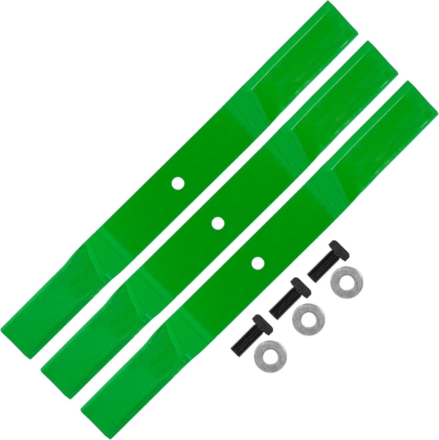 Caltric 60" Deck Standard Blades with Bolts Compatible with King Kutter RFM-60 5' Finish Mowers 502320