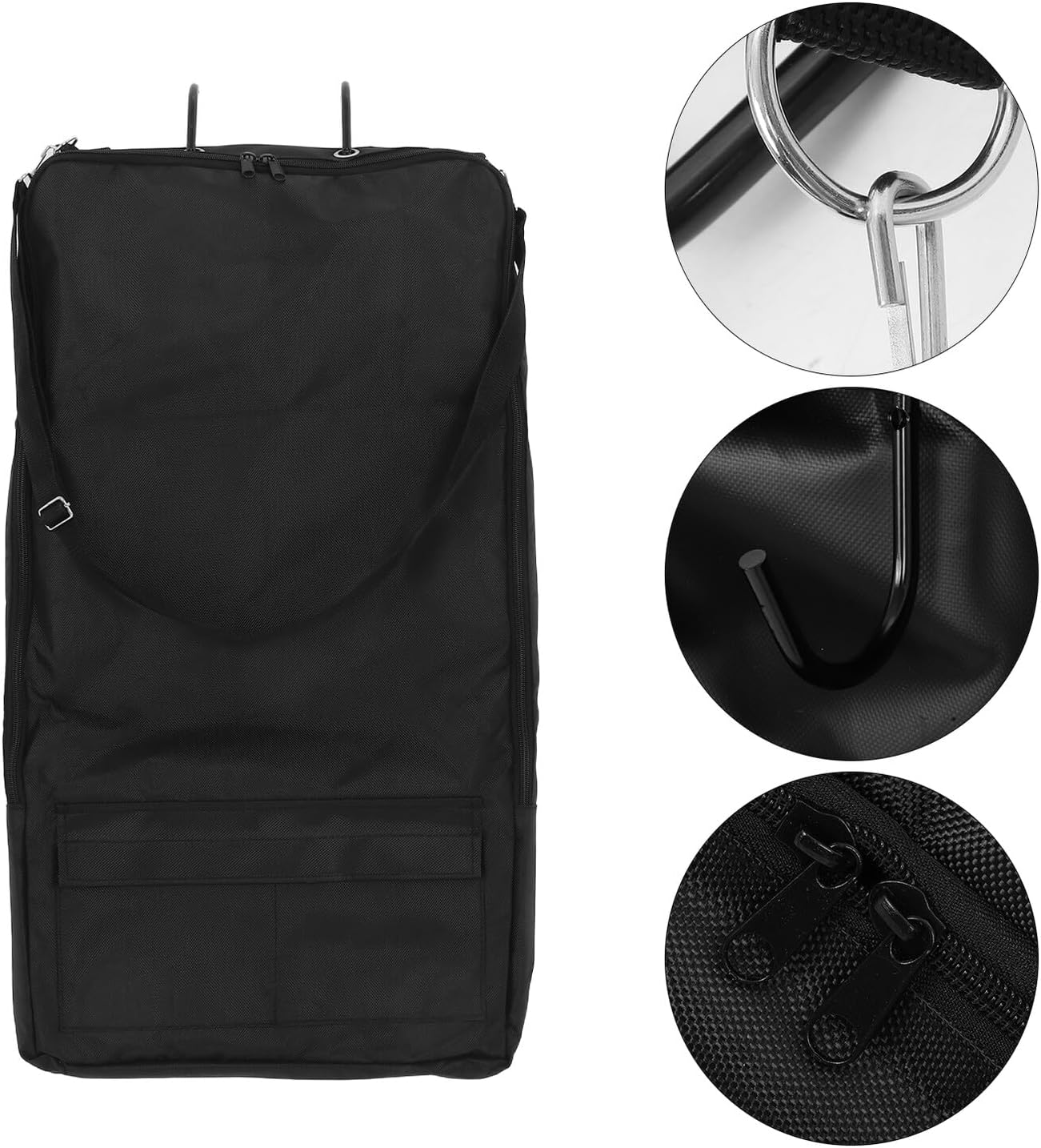 Healifty Equestrian Tack Storage Bag with Hooks Waterproof Hanging Horse Harness Organizer Portable Barn Accessories for Horseback Riding and Competition Use
