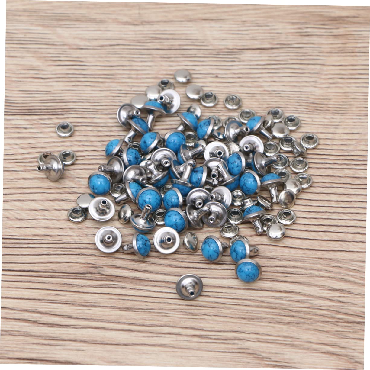 NUOBESTY 300stücke Türkisfarbene Nieten Alu-rivets Für Schmuck Kleidung Taschen Schuhe Und Accessoires Handgemachte Dekorationselemente No