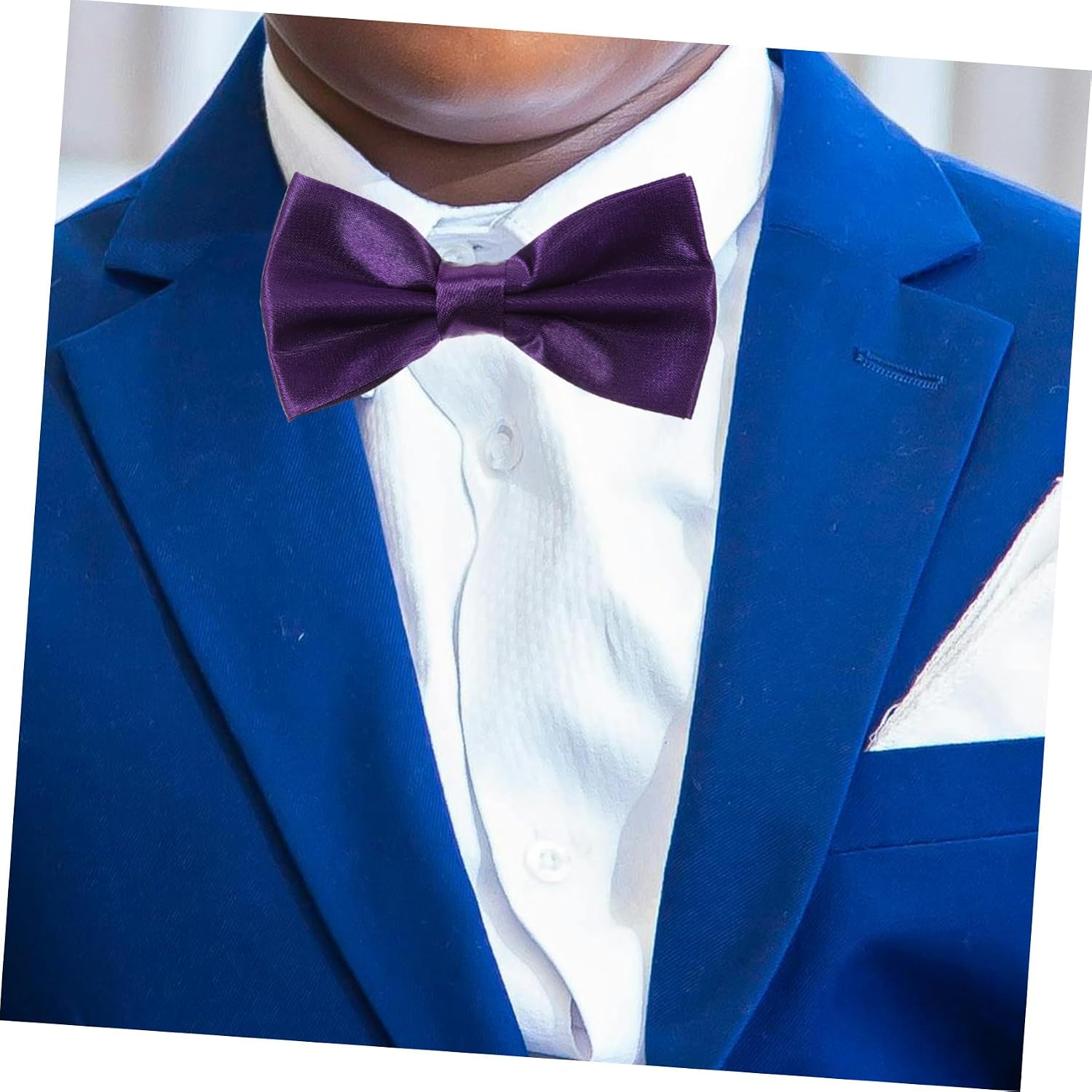FOMIYES Men's Decorative Bow Tie Pocket Handkerchief and Cummerbund Set Stylish for Events