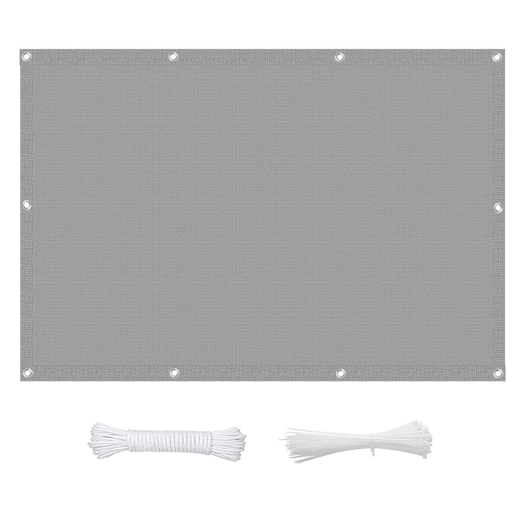 GLDYTVF Outdoor 1.5 x 2.6m Sun Shade Sail Awning 95% UV Block Breathable Rectangle Canopy for Patio Party Grey