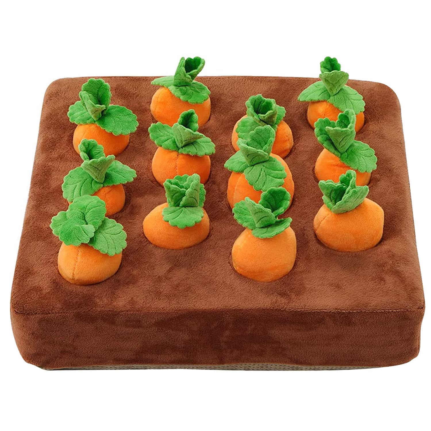ANTIOCH Giocattoli Interattivi per Cani, Carota per Cani, Giocattoli Puzzle Peluche 2 in 1, Giochi Alimentazione per Naso per Alleviare lo Stress degli Animali Domestici