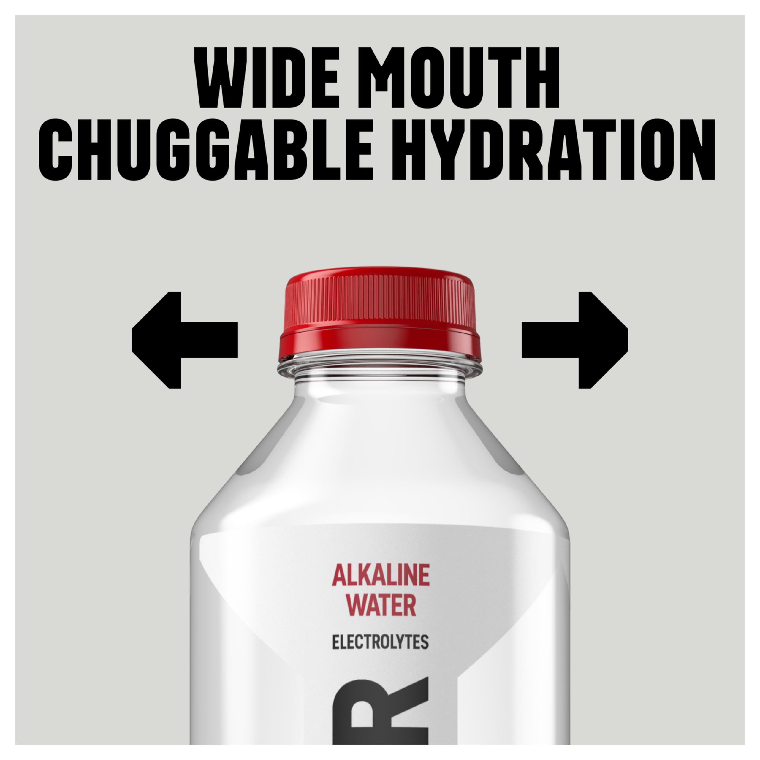 BODYARMOR SportWater Alkaline Water, High Alkaline Bottled Water, pH 9+, 1 Liter (6 Pack), Refreshing Electrolyte Water Pack, Wide Mouth Bottle