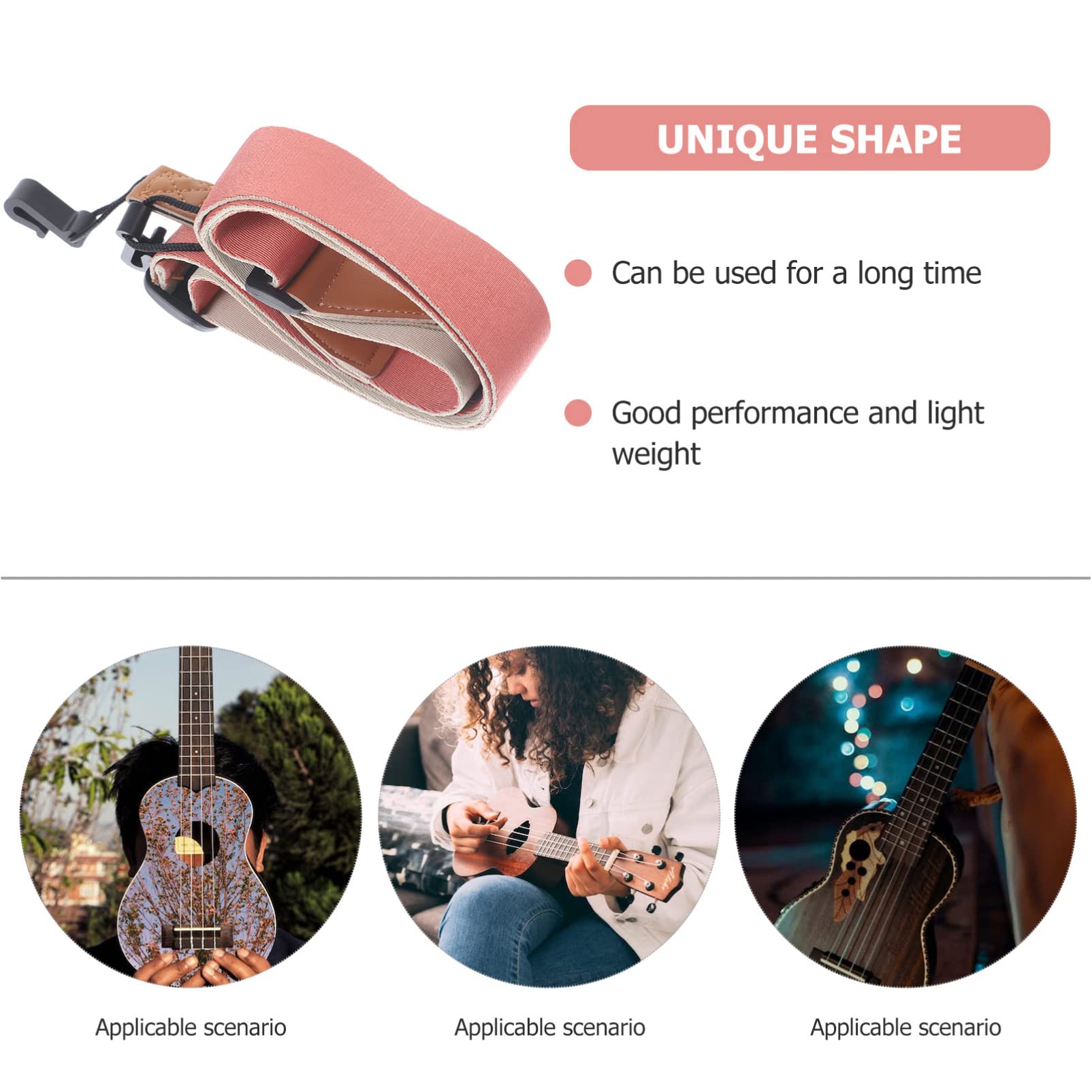 Sangle Polyvalente Pour Guitare Et Ukulélé En Toile - Bretelle Confortable Réglable