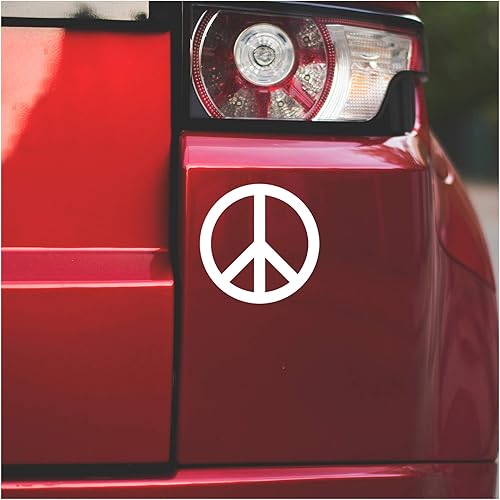 Miniatura 6 de Adhesivo de vinilo con símbolo de la paz histórico de la impresión subterránea, con texto en inglés "Live Love 60", color negro