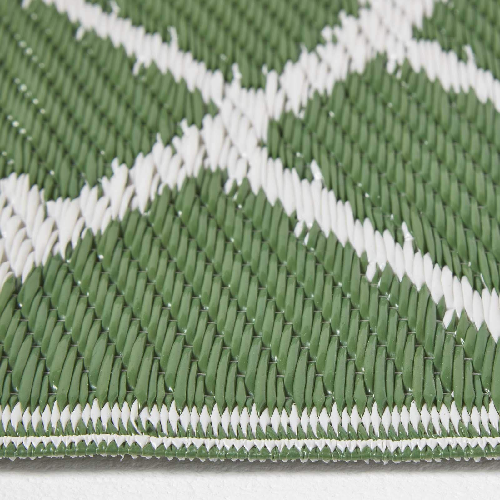HOMESCAPES Tappeto da giardino impermeabile reversibile verde Ada, 120 x 180 cm, per interni esterni, terrazza balcone