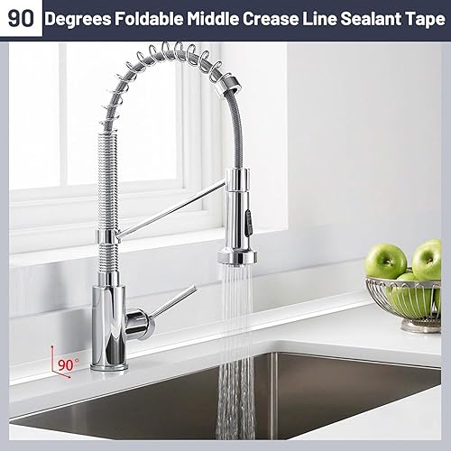 Miniatura 10 de Cinta selladora de calafateo de cocina, cinta de sellado de PVC autoadhesiva para calafateo para cocina, fregadero, inodoro, baño, ducha, bañera