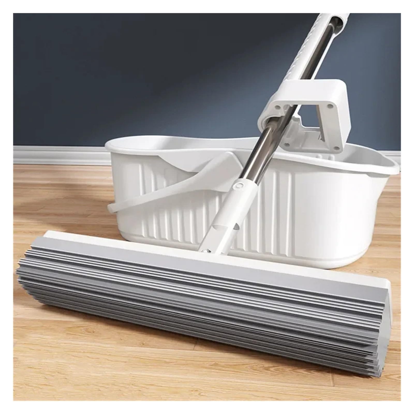 Trapeador mágico autolimpiable for Pisos con Agua, Kit de trapeador sin escurridor Manual, Limpieza del hogar(2 PCS mop Head)