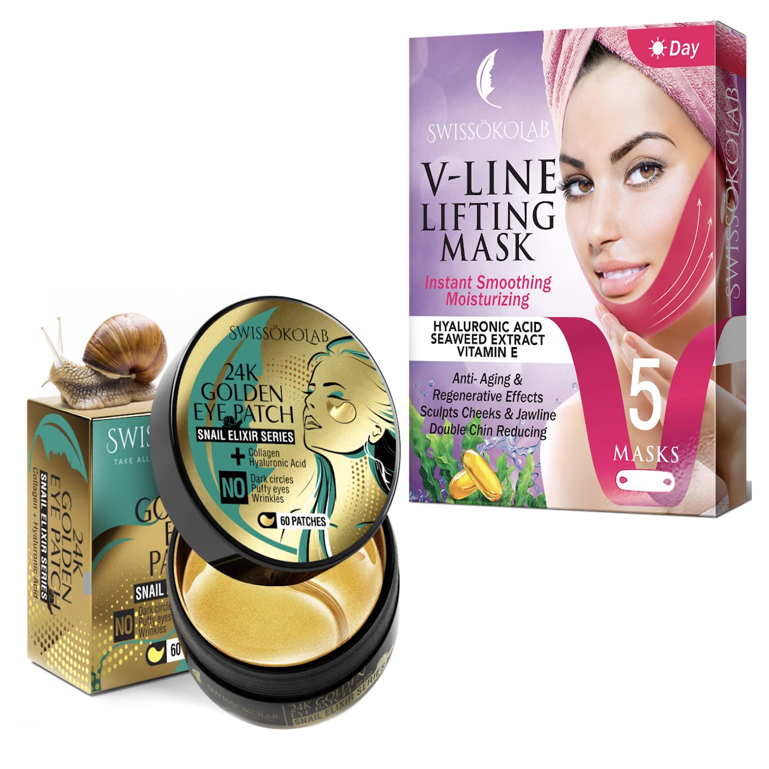 SWISSÖKOLAB Double Chin Reducer V Line Lifting Mask