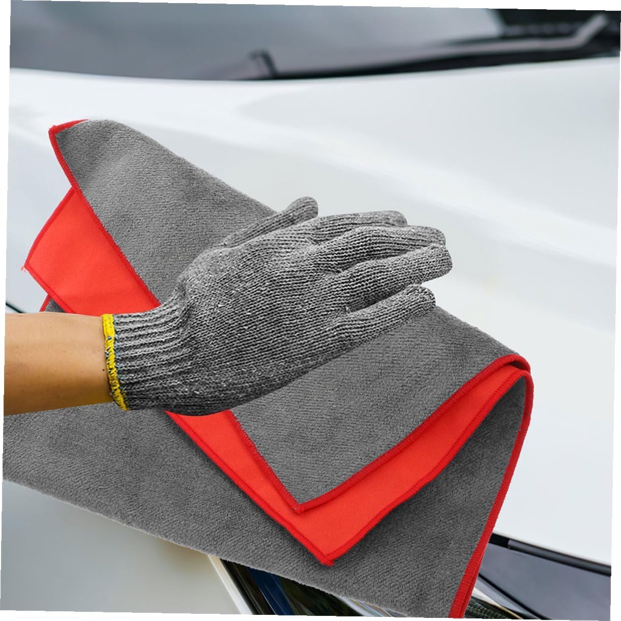 Abaodam 5pcs Car Drying Towels Super Absorbent Microfiber Cleaning Cloths Reusable Auto Cleaning Cloths for Vehicle Exterior Detailing