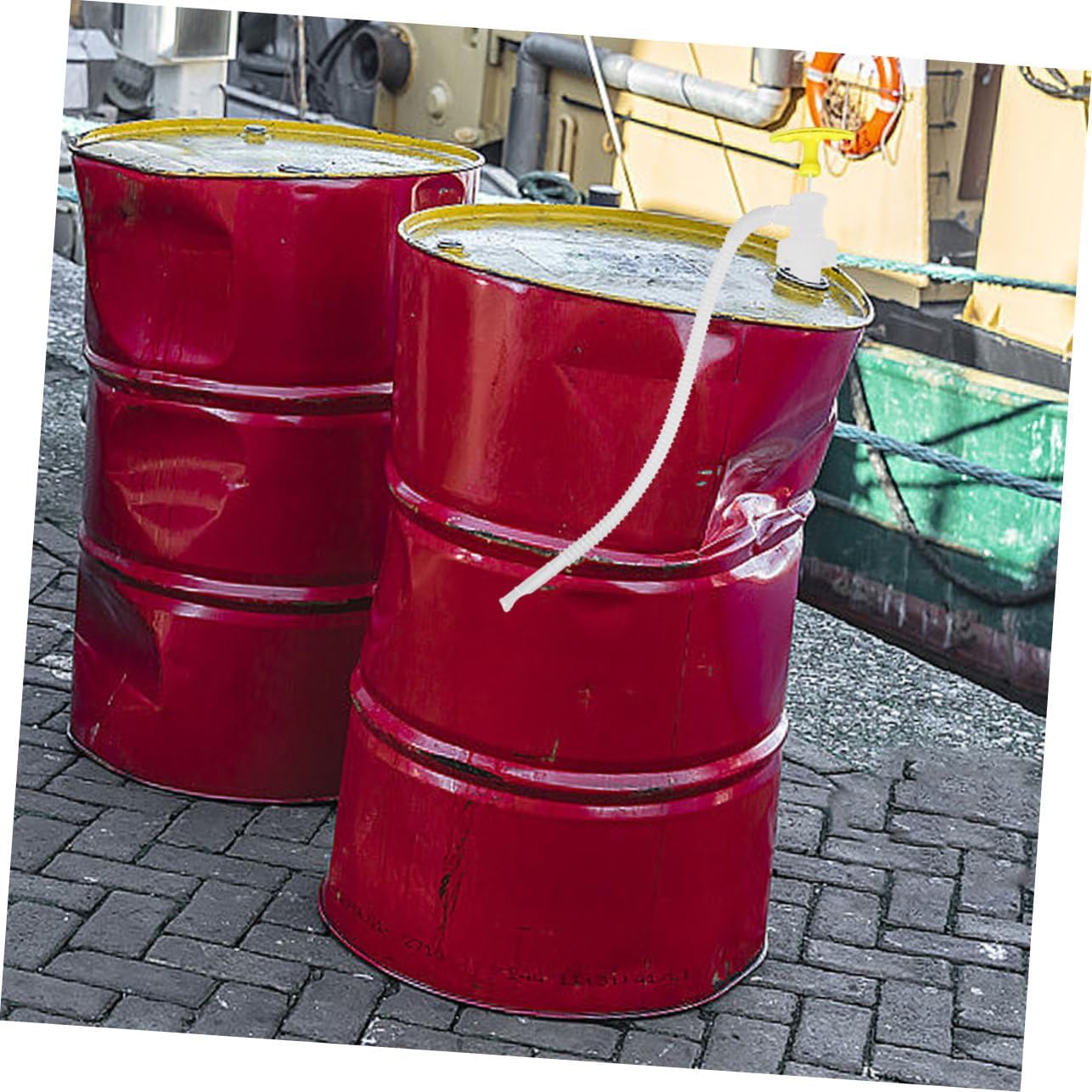 2Pcs Manual Fuel Transfer Pump Portable Liquid Pump for Oil Extraction From Drums Durable Construction for Efficient Use for Cars and Heavy Duty Applications