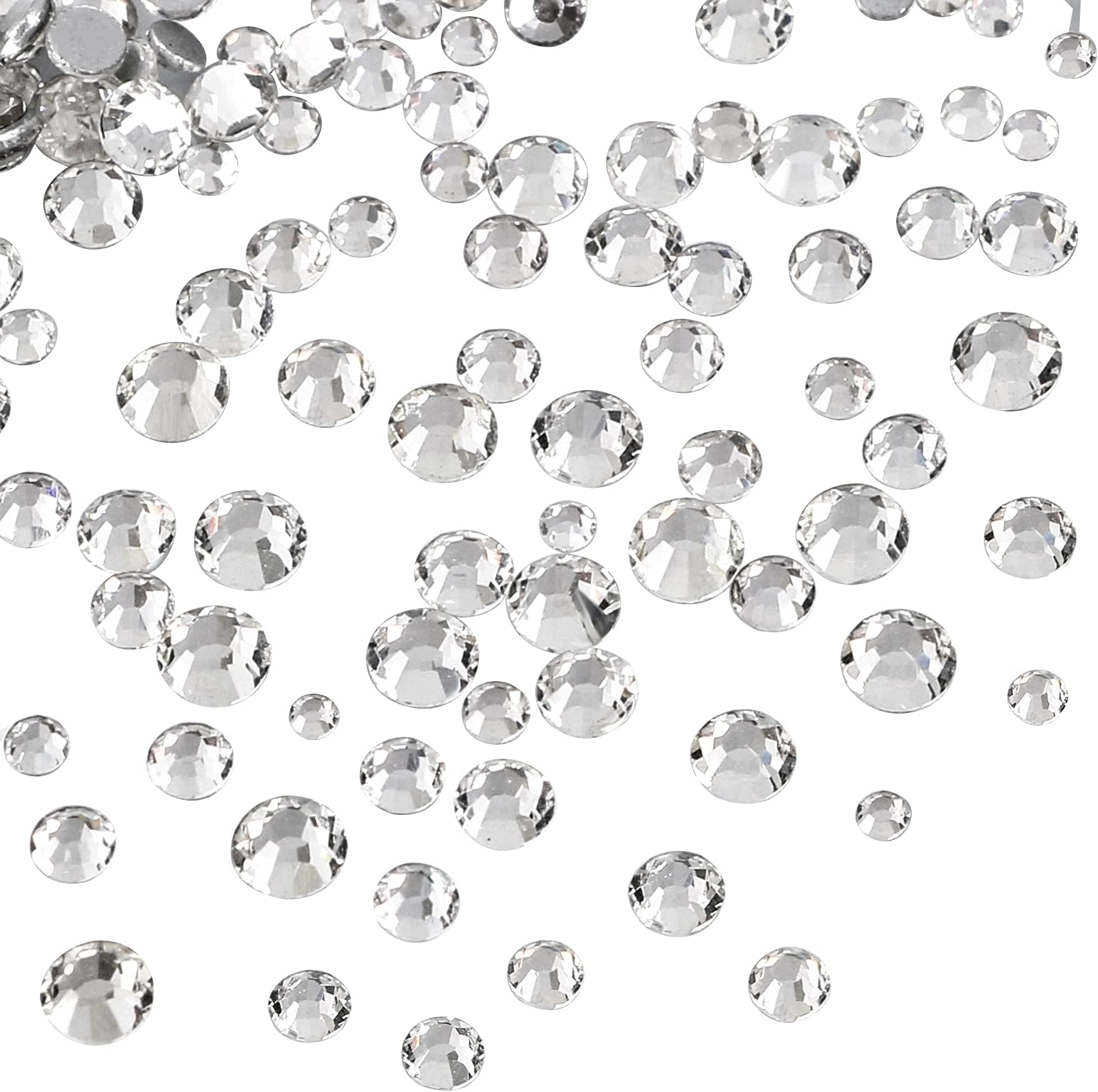 3456pcs Flatback Rhinestones Glass Charms Diamantes Gems Stones for Nail Art 6 Size ss4~ss12 Crystal