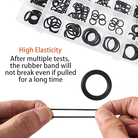 225 Pcs O Ring Assortment Kit 18 Size Sealing Rubber O-Rings Set
