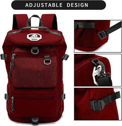 Miniatura 5 de gimnasio bolsa de lona mochila bolsa de lucha libre con compartimento para zapatos 4 tipos de método trasero impermeable deportes caminando portátil