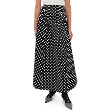 Ganni Women's Printed Double Satin Corset Skirt