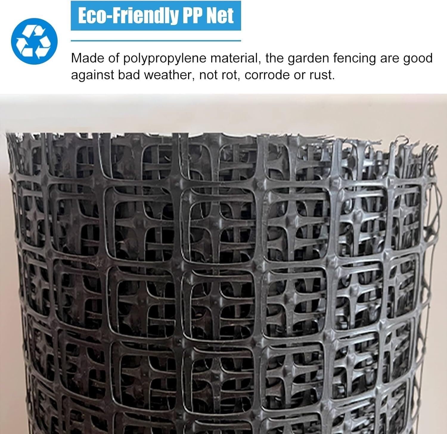 TIST Peacock Mesh Square Fence Mesh Garden Chicken Rabbit Fence Lightweight Safety Plastic Fence Patio Snow Pet(1.5x50m/5x164ft)