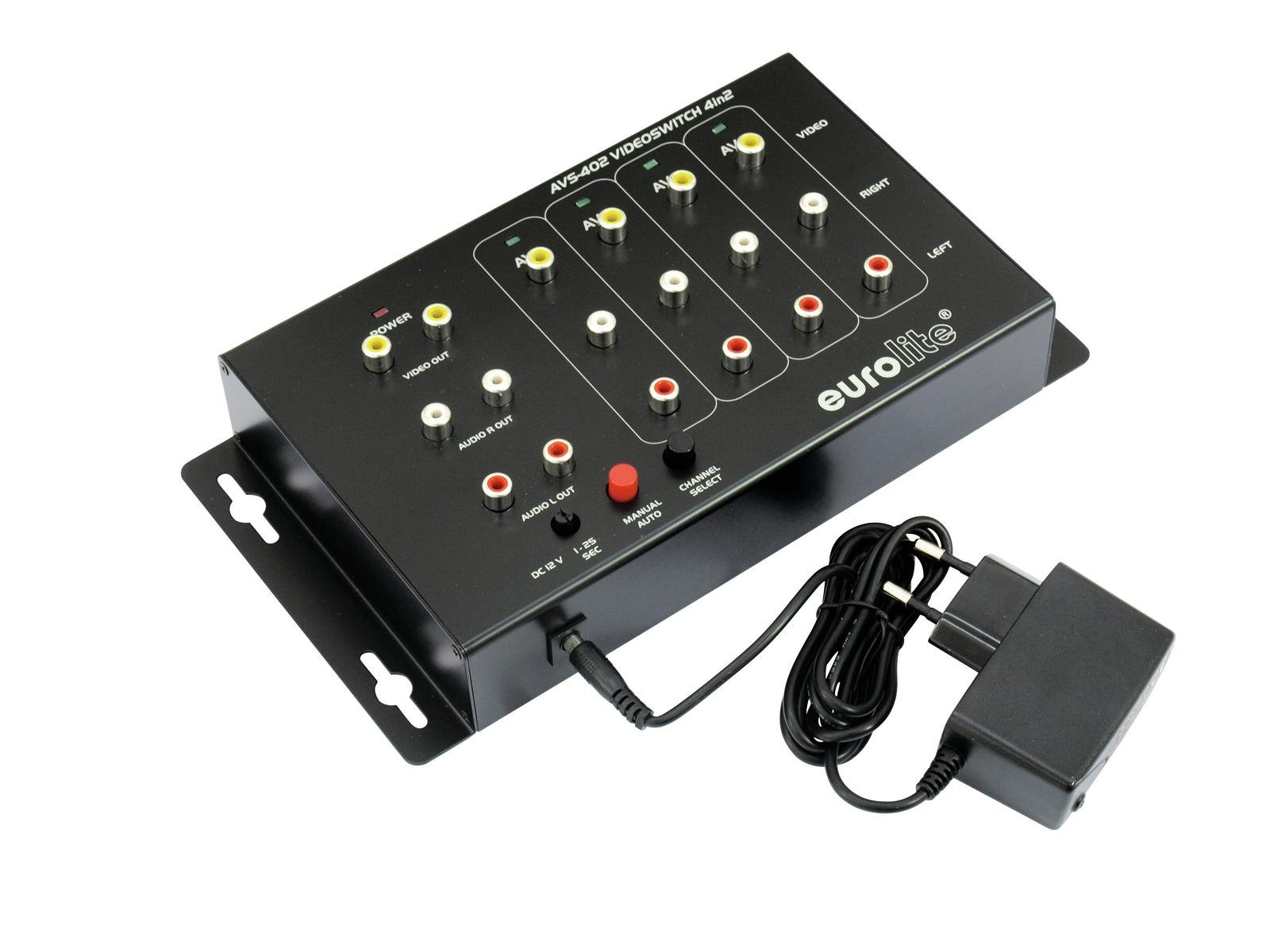 EUROLITE AVS-402 Videoswitch 4in2 | 4-fach AV-Umschalter