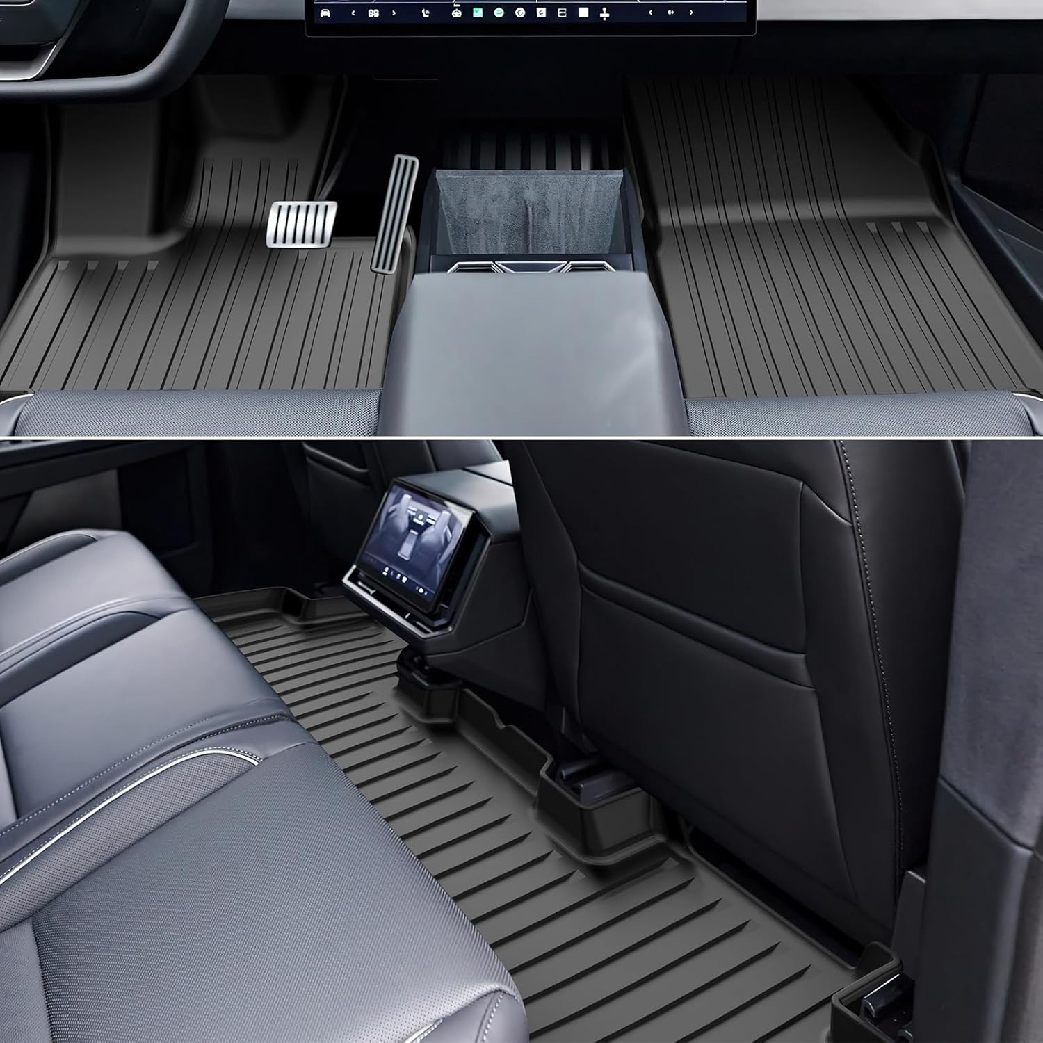 All-Weather TPE Floor Mats 6PCS -Compatible with Cybertruck 2024-2026, Full Coverage Cargo Liner & Frunk Mat Heavy-Duty Anti-Slip Interior Accessories