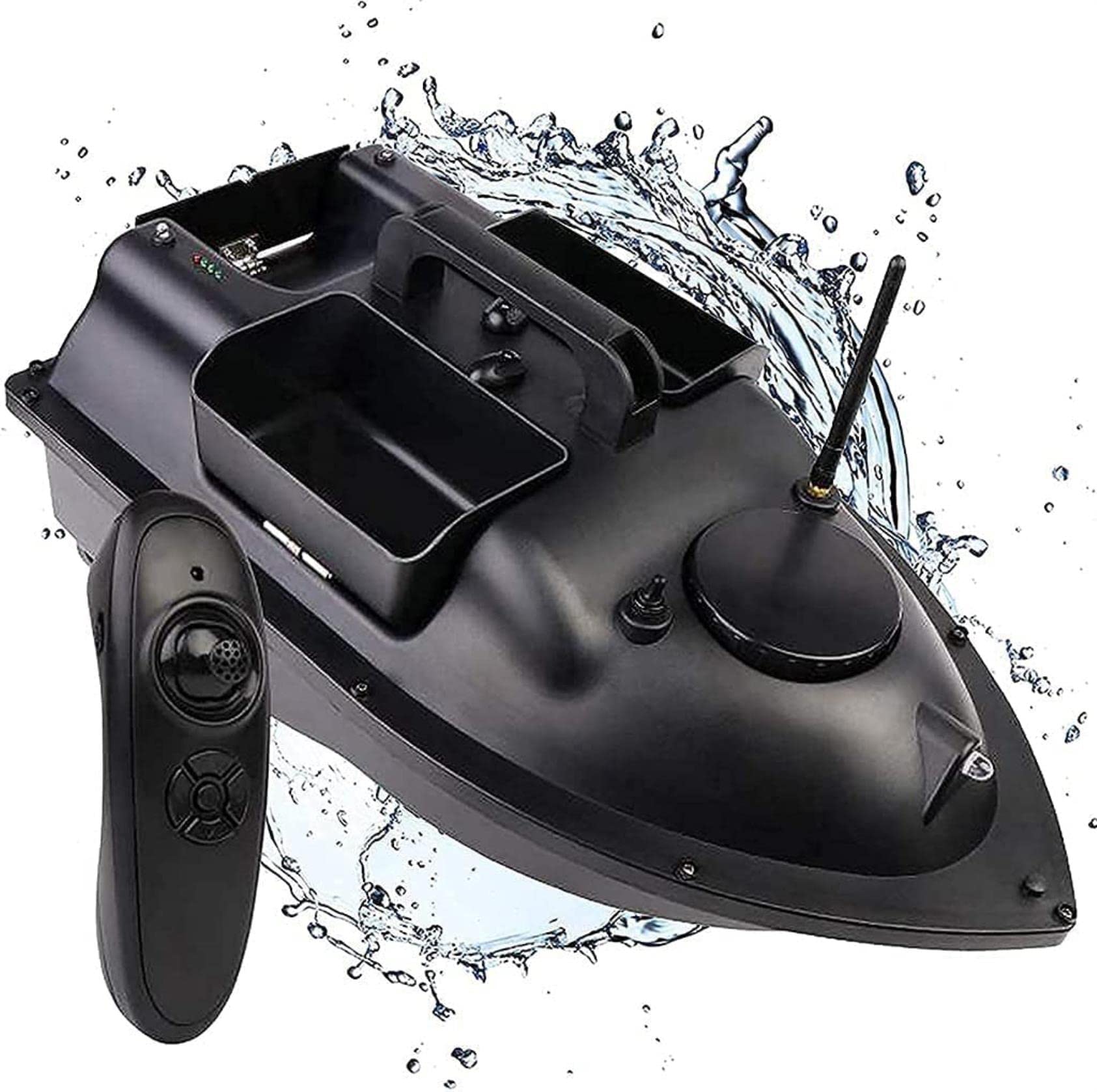 Bateau d'appâts de pêche GPS 500m avec éclairage LED nocturne