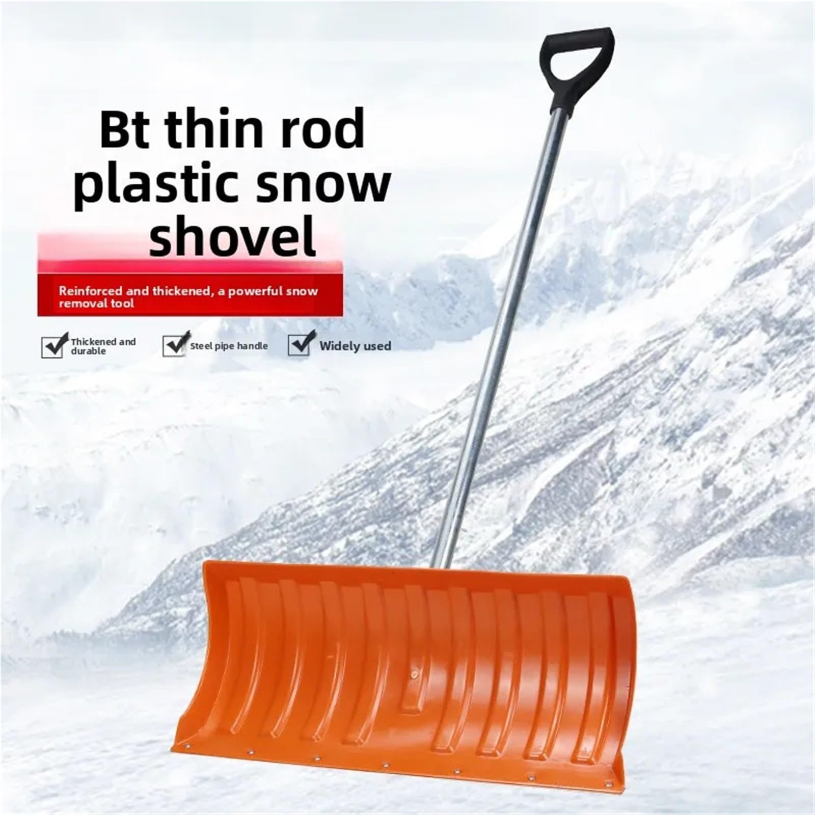 Schneeschieber Outdoor Schaufeln Großes landwirtschaftliches verdicktes Kunststoffwerkzeug(140cm Green)