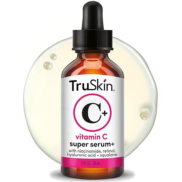 TruSkin Vitamin C Super Serum for Face – All-in-One Anti-Aging Serum with Vitamin C, Retinol, Niacinamide, Hyaluronic Acid & Squalane – Improve Appearance of Dark Spots, Firmness & Texture, 1 Fl Oz