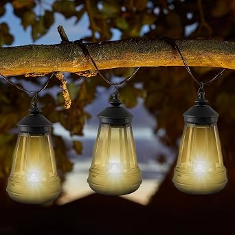 Solar Lantern for Outdoor Statues, Small Chandelier Alternative, Waterproof Solar Lantern for Garden Decoration, 2 Pack,